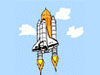 Cartoon of space shuttle